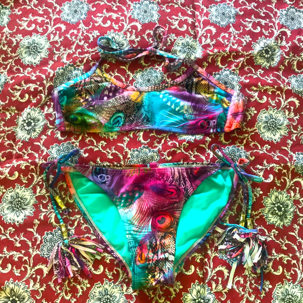 Bikini with tassels